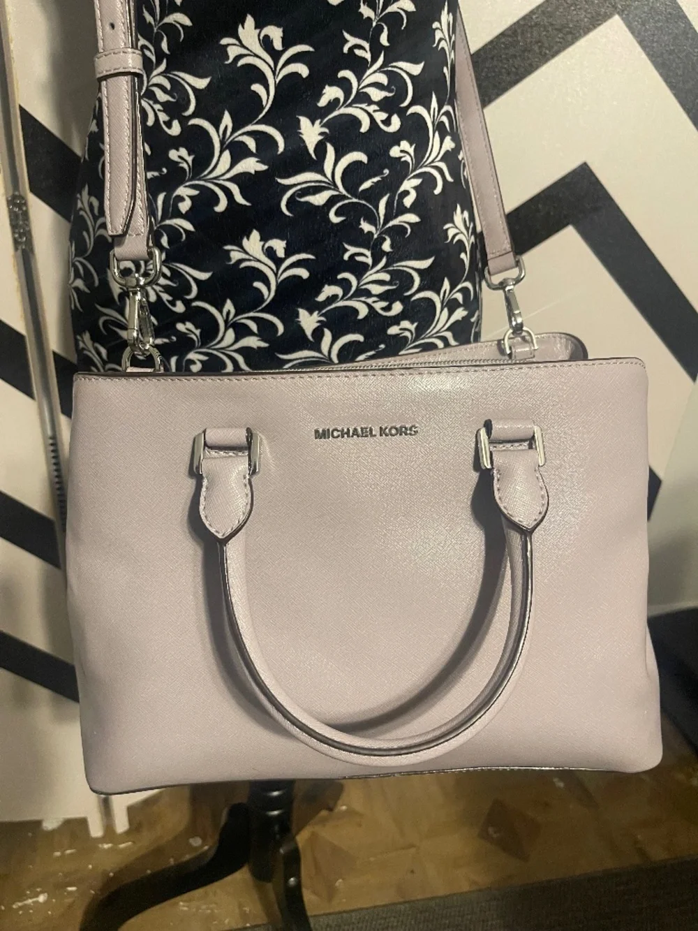 Vintage Michael Kors Savannah Large Satchel Lilac - Excellent Condition